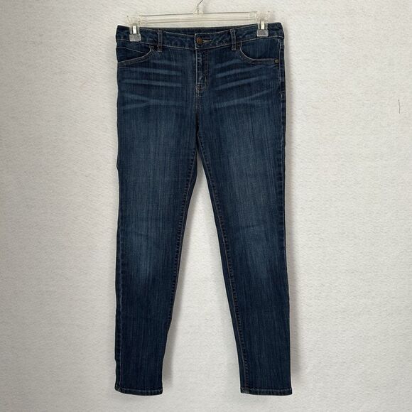 Simply Vera Wang Jean Pants Women 6 Blue Skinny Mid Rise 5 Pocket Casual Comfy - Picture 11 of 12